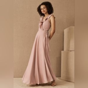 NWT Bhldn Tansy Satin Charmeuse Maxi Dress  Color: Dusty Rose